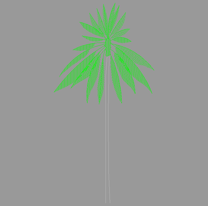 Bloque Autocad Vista de Árbol Color 11 en Alzado